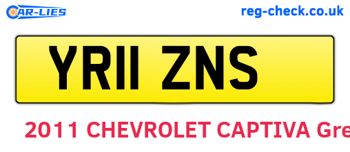 YR11ZNS are the vehicle registration plates.