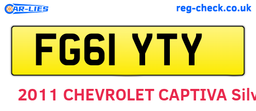 FG61YTY are the vehicle registration plates.