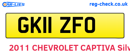 GK11ZFO are the vehicle registration plates.