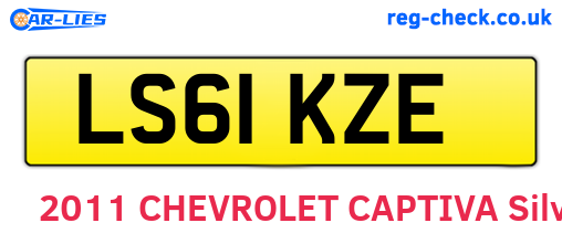 LS61KZE are the vehicle registration plates.