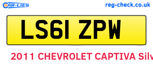 LS61ZPW are the vehicle registration plates.