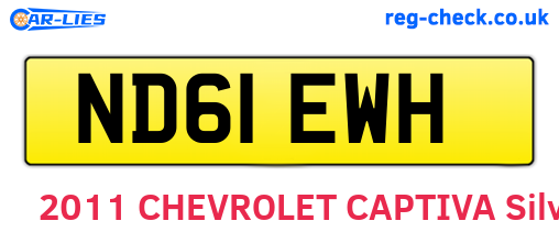 ND61EWH are the vehicle registration plates.