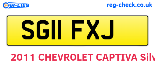 SG11FXJ are the vehicle registration plates.