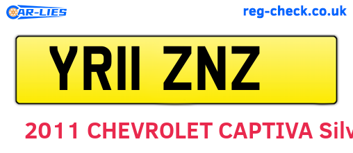 YR11ZNZ are the vehicle registration plates.