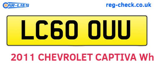 LC60OUU are the vehicle registration plates.