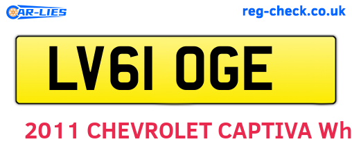 LV61OGE are the vehicle registration plates.