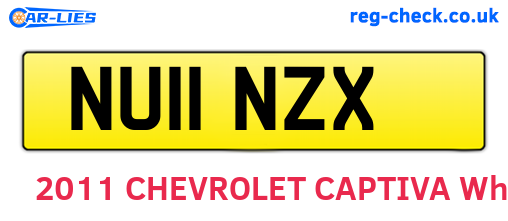 NU11NZX are the vehicle registration plates.