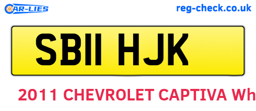 SB11HJK are the vehicle registration plates.