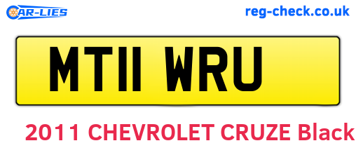 MT11WRU are the vehicle registration plates.