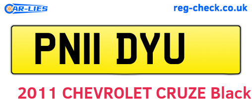 PN11DYU are the vehicle registration plates.