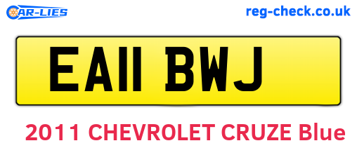 EA11BWJ are the vehicle registration plates.
