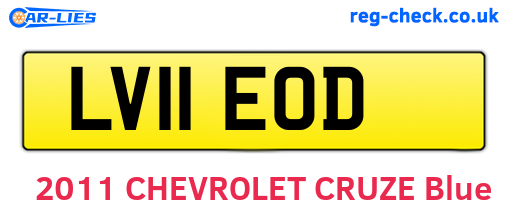 LV11EOD are the vehicle registration plates.