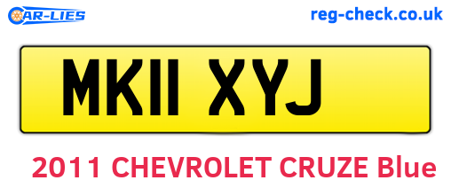MK11XYJ are the vehicle registration plates.
