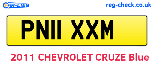 PN11XXM are the vehicle registration plates.