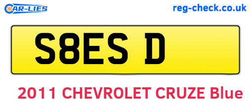 S8ESD are the vehicle registration plates.