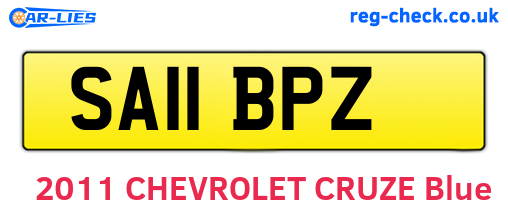 SA11BPZ are the vehicle registration plates.