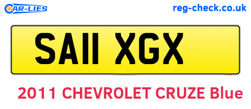 SA11XGX are the vehicle registration plates.