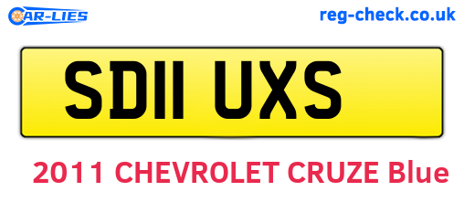 SD11UXS are the vehicle registration plates.