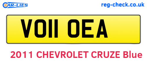 VO11OEA are the vehicle registration plates.