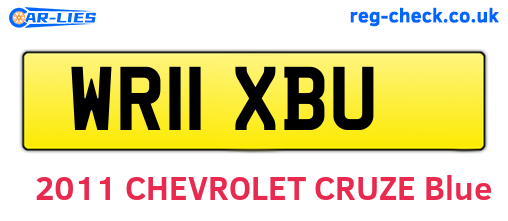 WR11XBU are the vehicle registration plates.