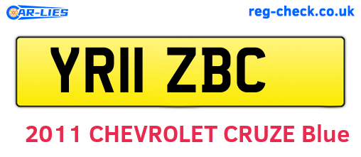 YR11ZBC are the vehicle registration plates.