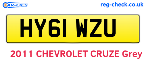 HY61WZU are the vehicle registration plates.