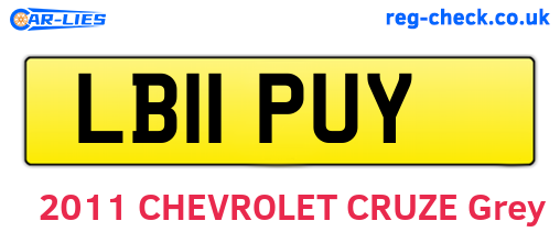 LB11PUY are the vehicle registration plates.