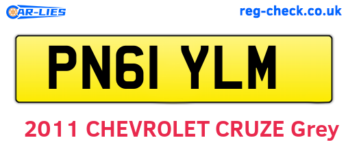 PN61YLM are the vehicle registration plates.