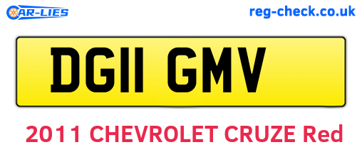 DG11GMV are the vehicle registration plates.