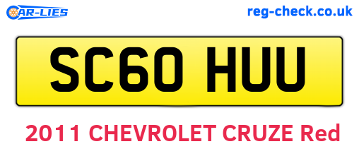 SC60HUU are the vehicle registration plates.