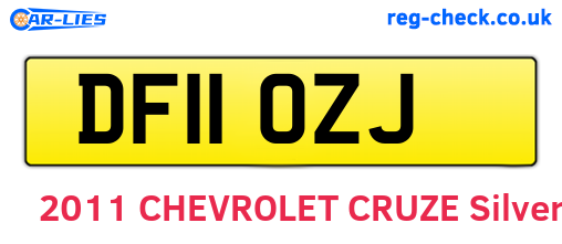 DF11OZJ are the vehicle registration plates.