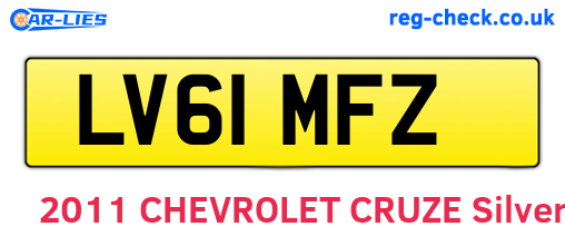 LV61MFZ are the vehicle registration plates.