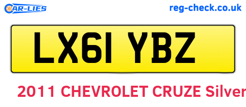 LX61YBZ are the vehicle registration plates.