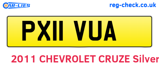 PX11VUA are the vehicle registration plates.
