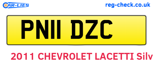 PN11DZC are the vehicle registration plates.