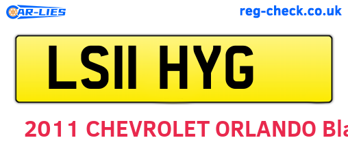 LS11HYG are the vehicle registration plates.