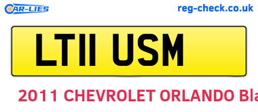LT11USM are the vehicle registration plates.