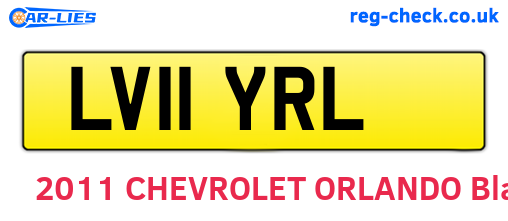 LV11YRL are the vehicle registration plates.