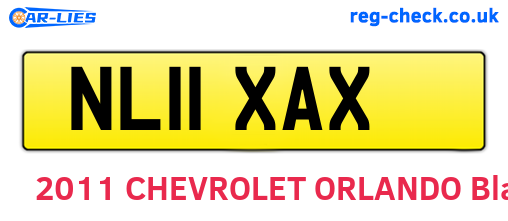 NL11XAX are the vehicle registration plates.