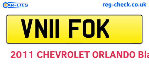VN11FOK are the vehicle registration plates.