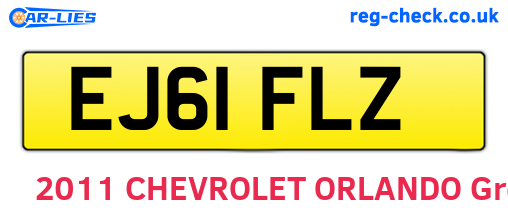 EJ61FLZ are the vehicle registration plates.