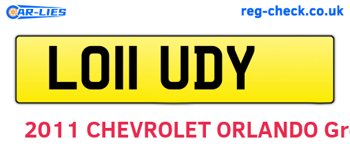LO11UDY are the vehicle registration plates.