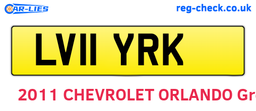 LV11YRK are the vehicle registration plates.