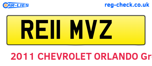 RE11MVZ are the vehicle registration plates.