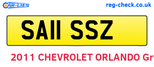 SA11SSZ are the vehicle registration plates.