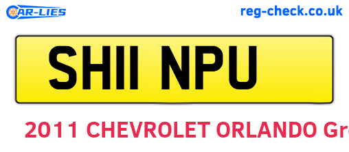SH11NPU are the vehicle registration plates.
