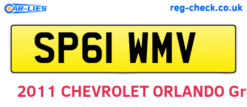 SP61WMV are the vehicle registration plates.