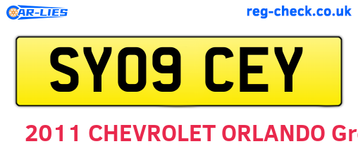 SY09CEY are the vehicle registration plates.
