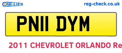 PN11DYM are the vehicle registration plates.
