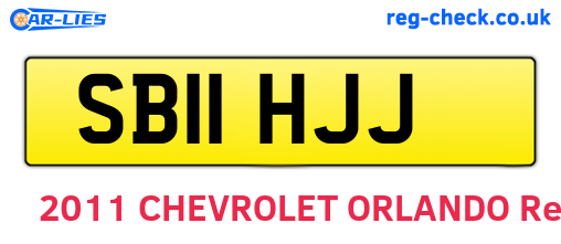 SB11HJJ are the vehicle registration plates.